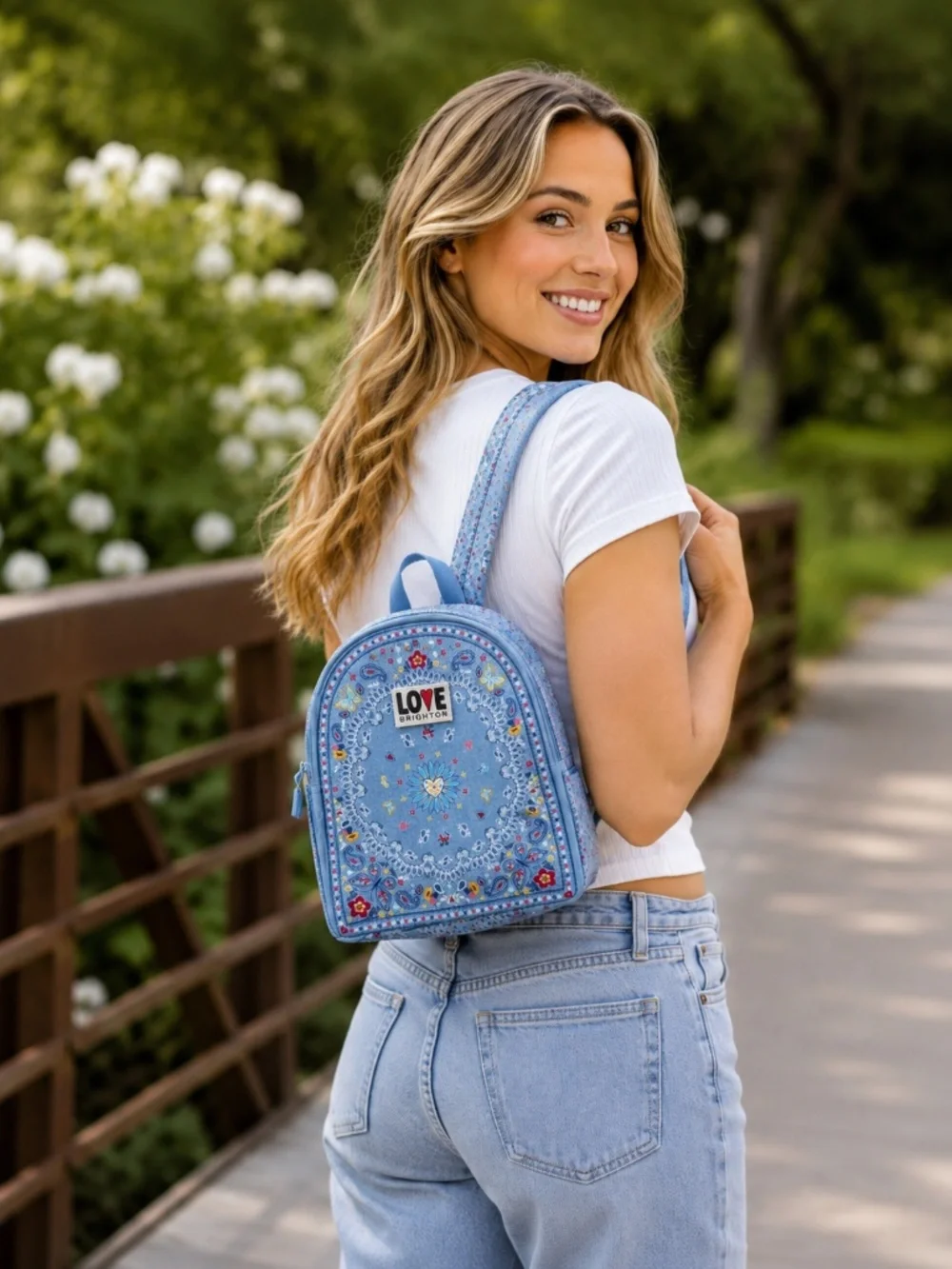Cute New Brighton Blue Bandana Backpack